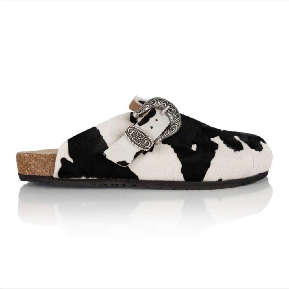 Brother Vellies- Greg Genuine Calf Hair Clog.